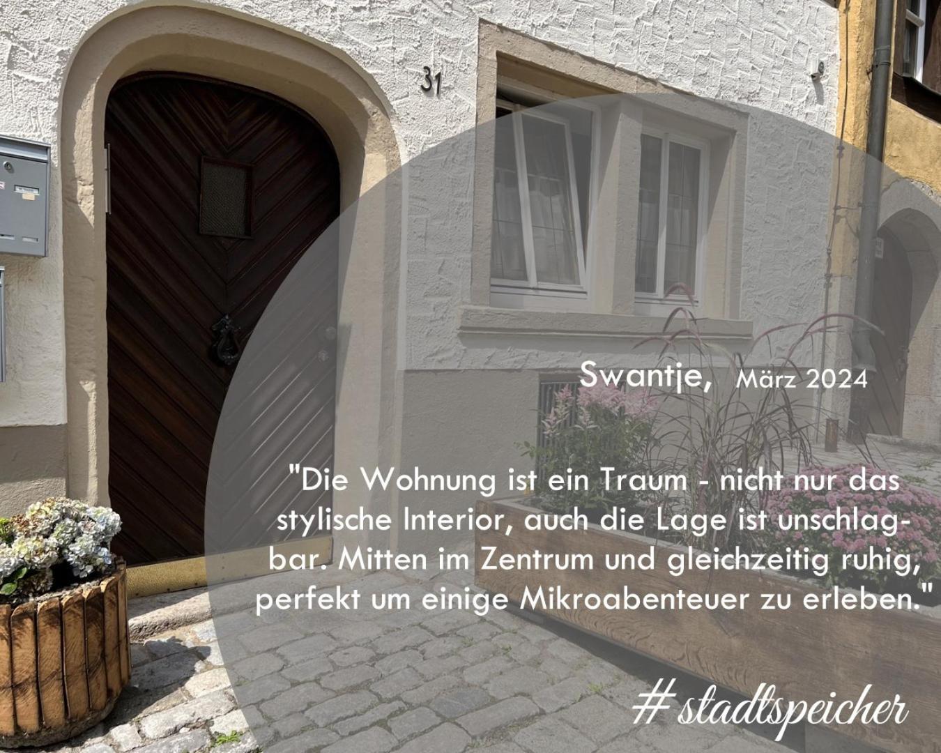 #Stadtspeicher - Gruener Stern Das Apartment Mitten In Der Altstadt روتنبورغ أوب در تاوبر المظهر الخارجي الصورة